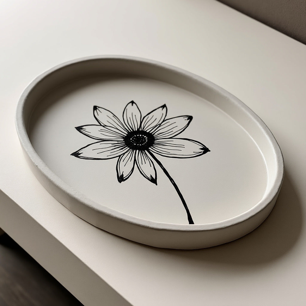 Oval concrete eco resin trays - Florida Soap Candle
