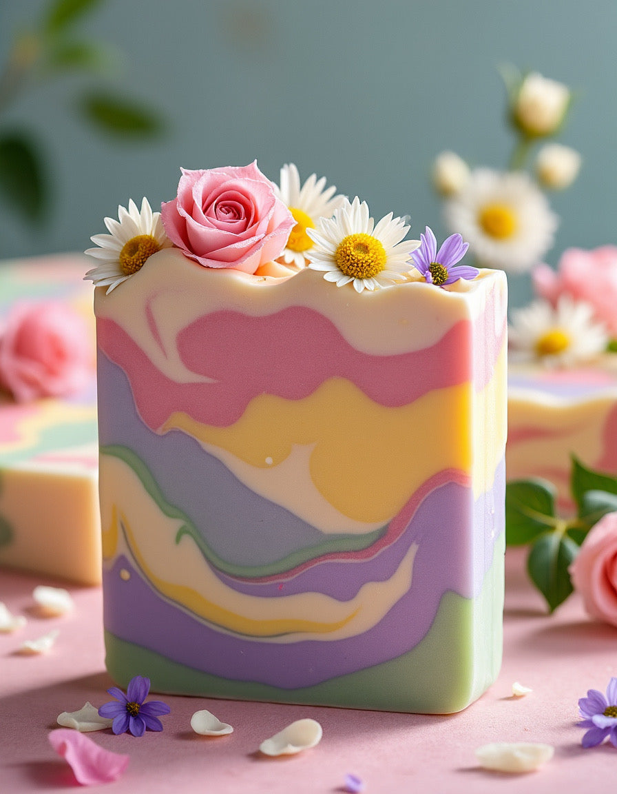 Four Wild Flowers Spring Soap Bars - Florida Soap Candle