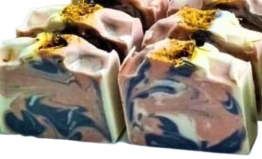 Set of Four Natural Vegan handmade homemade bar soaps (Irish cream)