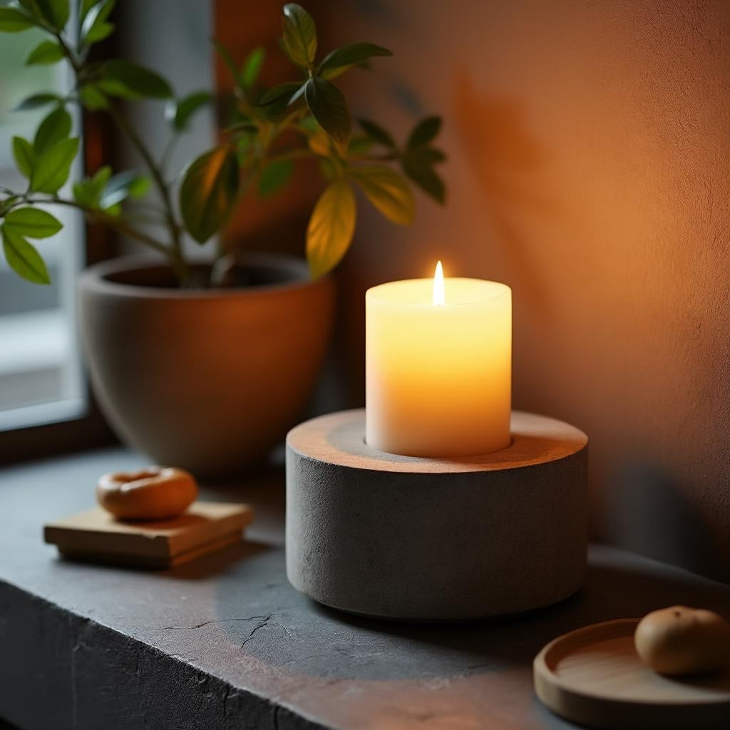 Vanilla soy candle gluten - free lead free eco cruelty free
