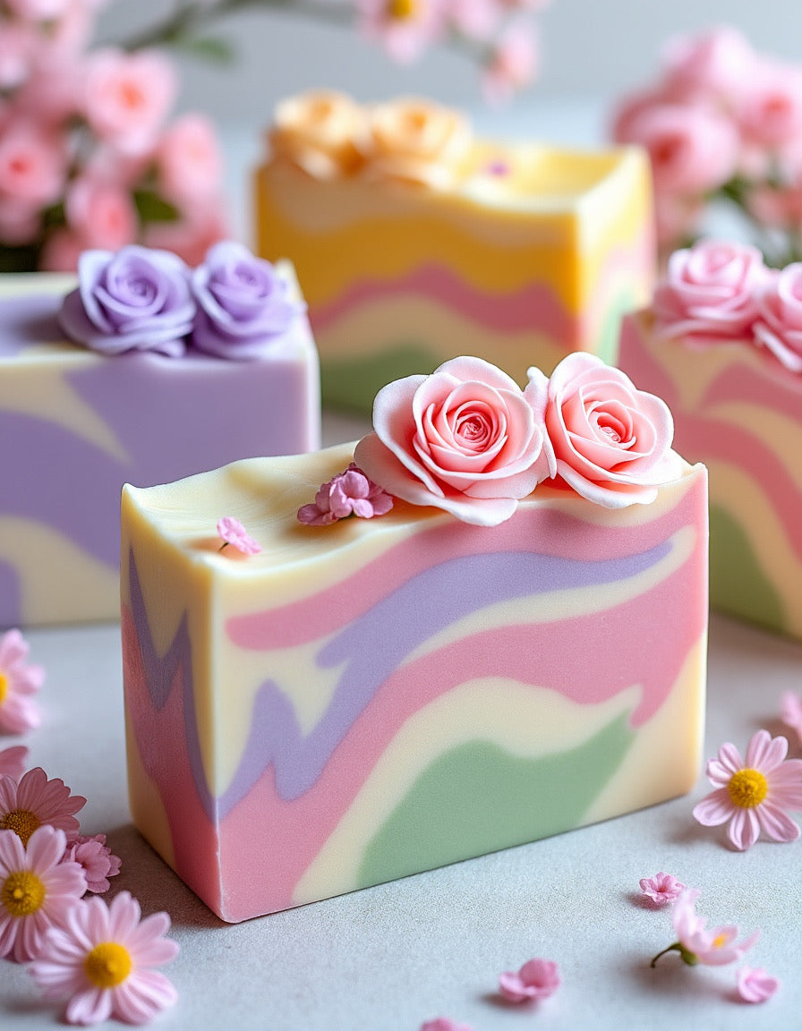 Four Wild Flowers Spring Soap Bars - Florida Soap Candle
