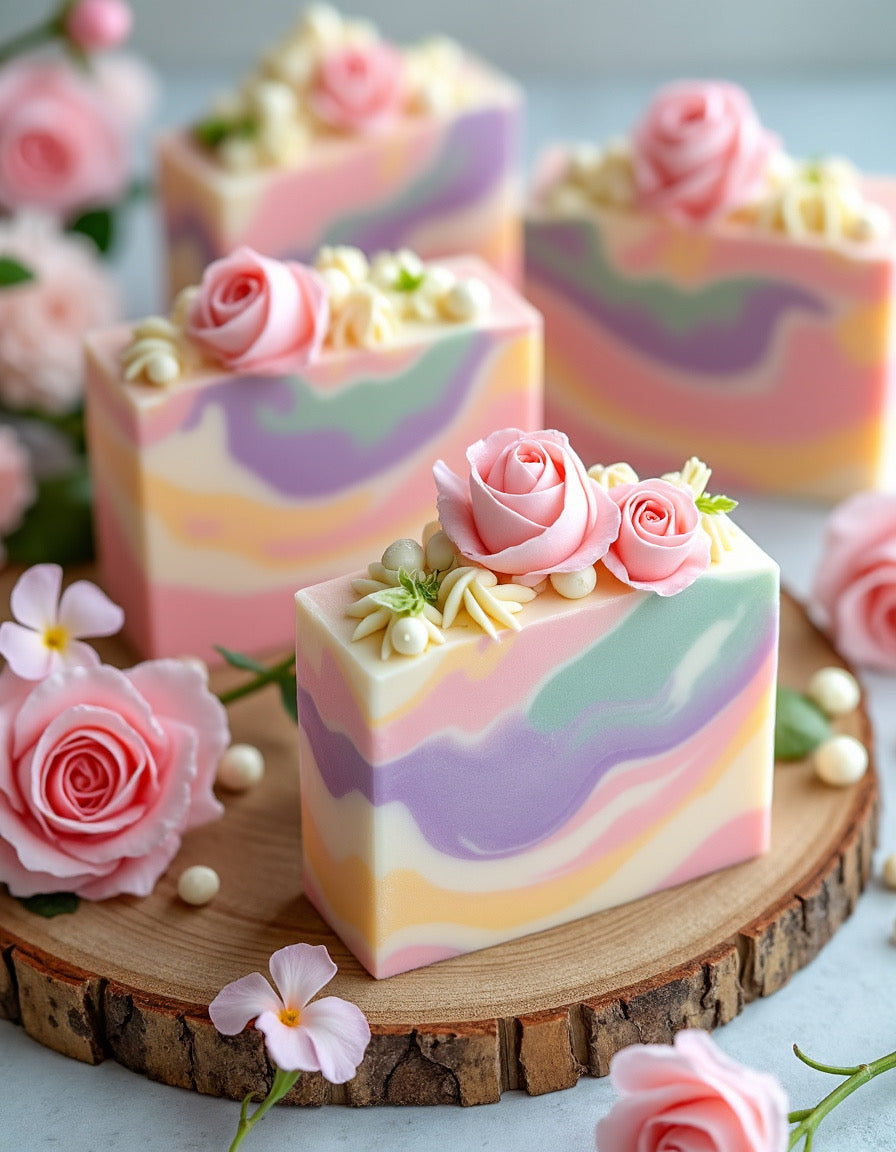 Four Wild Flowers Spring Soap Bars - Florida Soap Candle