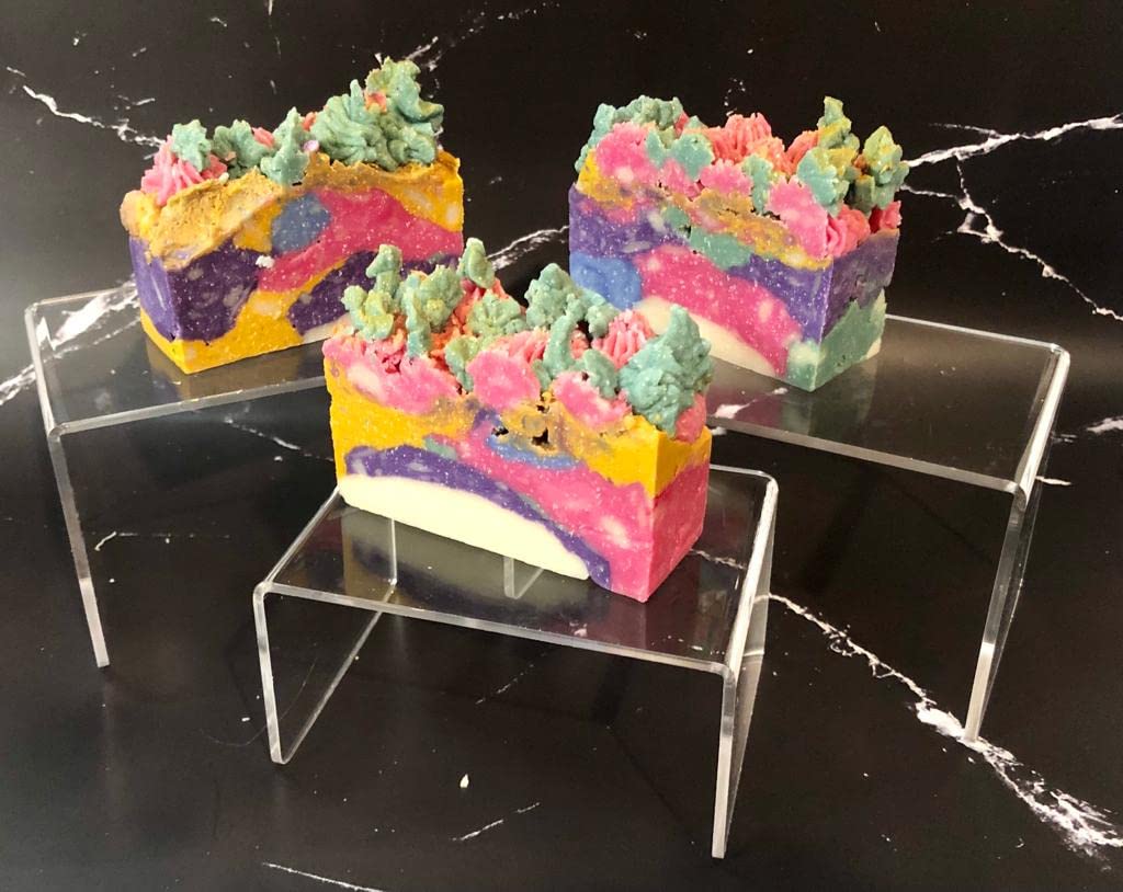 Four Floral natural Soap bars artisan scented handmade, handcrafted homemade vegan cold process gluten-free sulfate free cruelty-free - Florida Soap Candle