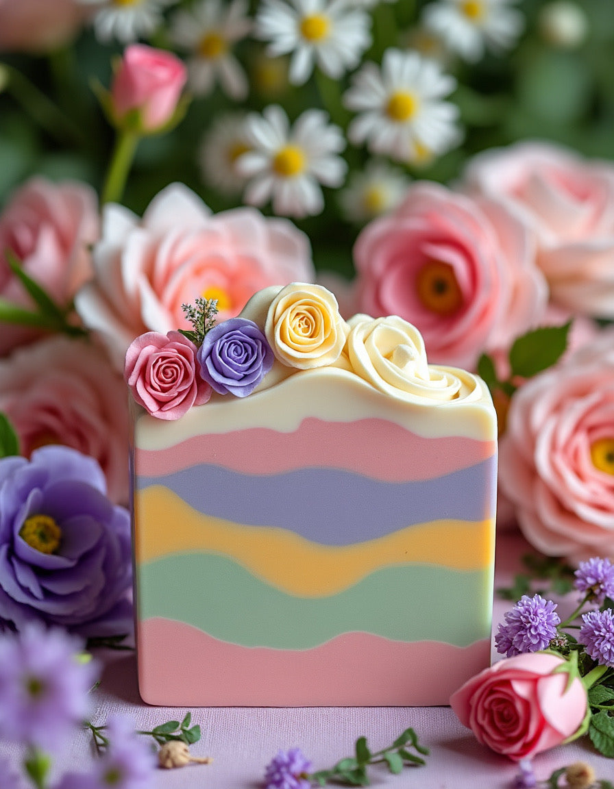 Four Wild Flowers Spring Soap Bars - Florida Soap Candle