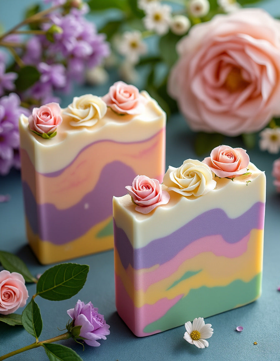 Four Wild Flowers Spring Soap Bars - Florida Soap Candle