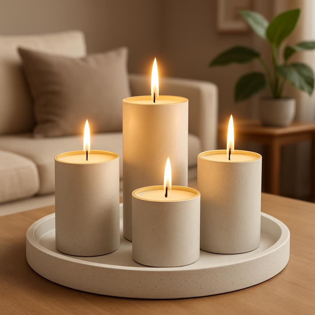 Vanilla soy candle gluten - free lead free eco cruelty free