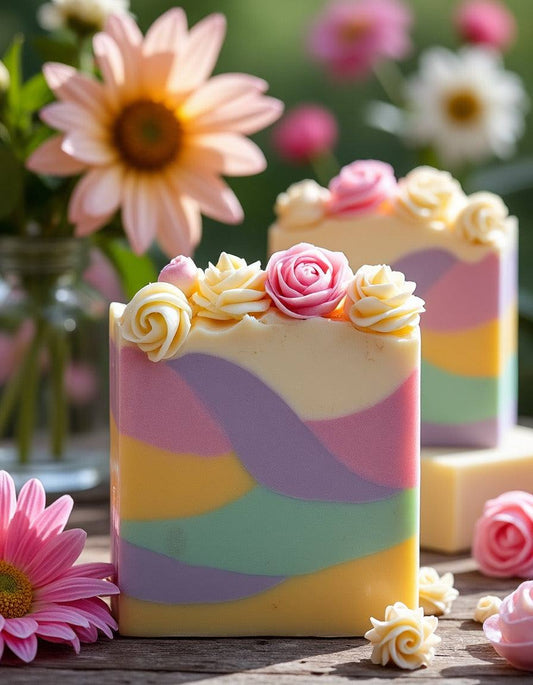 Four Wild Flowers Spring Soap Bars - Florida Soap Candle