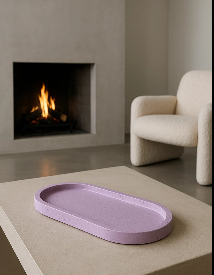 Oval Concrete Eco Resin Trays - Florida Soap Candle