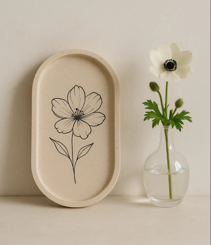 Oval concrete eco resin trays - Florida Soap Candle