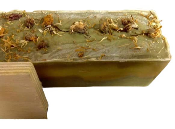 Four Calendula Marigold & cupuaçu Amazon Forest Fruit Organic Soaps/handmade, scented soap bars, moisturizing coconut oil & sustainable palm oil, natural colorants, vegetable oils, essential oil, flower, vegan, homemade, handcrafted - Florida Soap Candle
