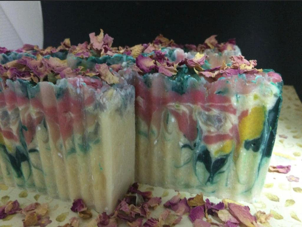 Four bar soaps, Sweet Garden Soap cold process natural vegan handmade Natural Vegan handmade homemade bar soaps (floral) - Florida Soap Candle