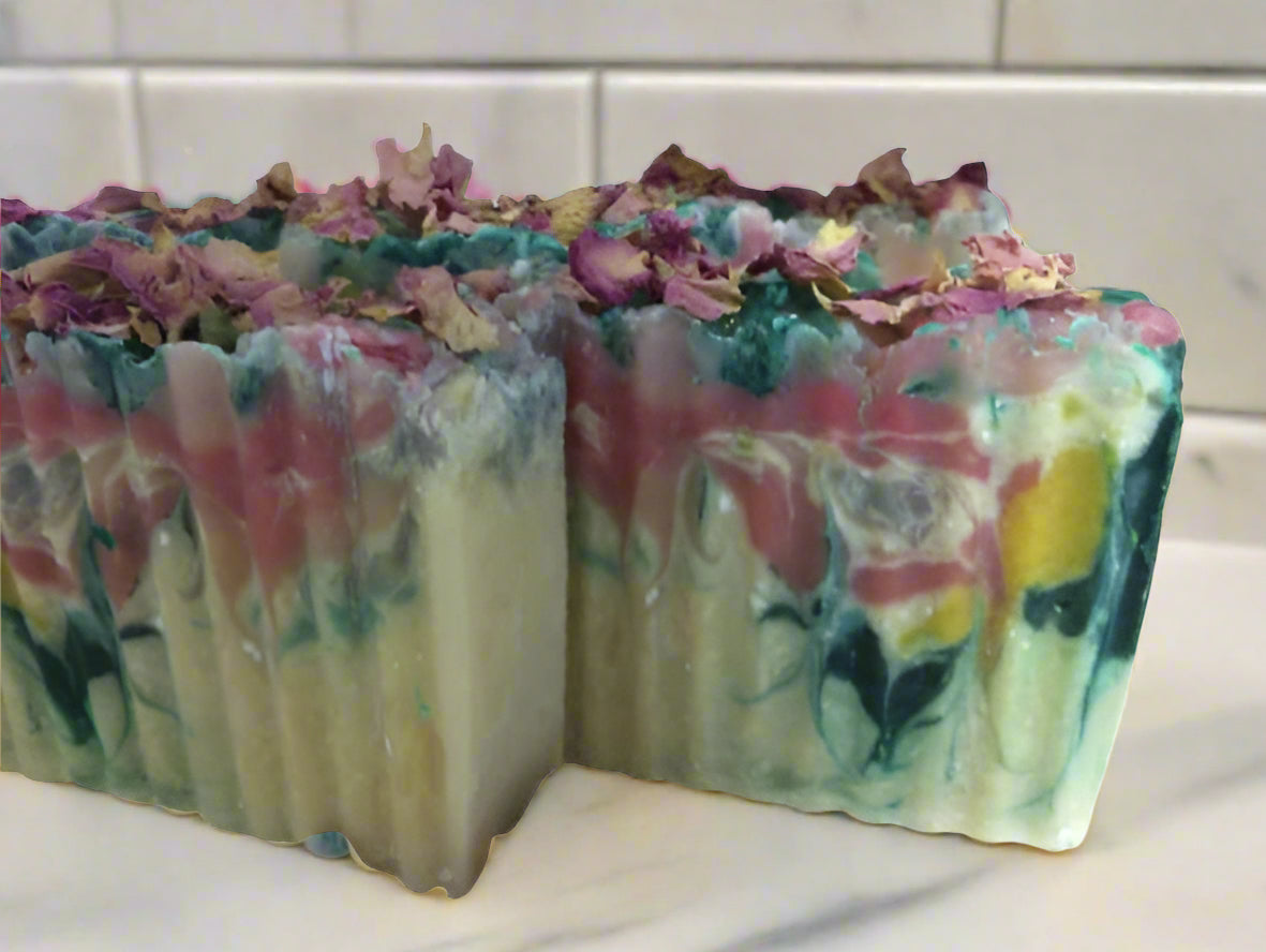 Four bar soaps, Sweet Garden Soap cold process natural vegan handmade Natural Vegan handmade homemade bar soaps (floral) - Florida Soap Candle