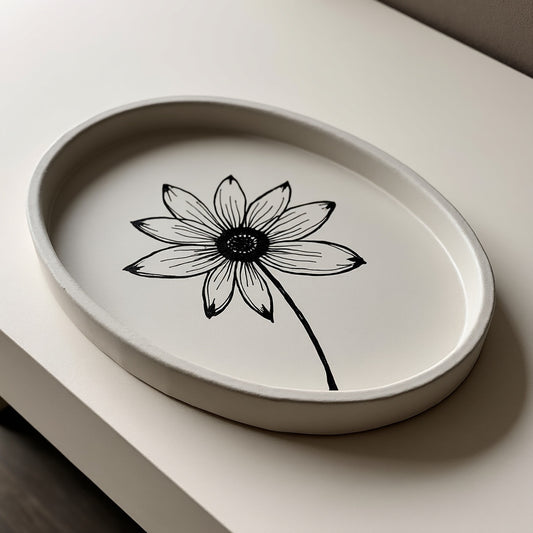 Oval concrete eco resin trays - Florida Soap Candle