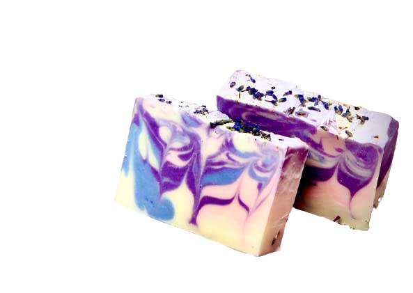 Four Lavender Soaps, household hand soap, smooth gentle soap for all skin types, fruity shave soap, gift, vegan friendly & foaming, body-friendly aromatherapy soap homemade soap, - Florida Soap Candle