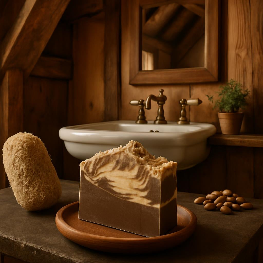 Set of Four soaps. Cappuccino Bar Soap, cold process, natural vegan Natural Vegan handmade homemade bar soaps (cappuccino)