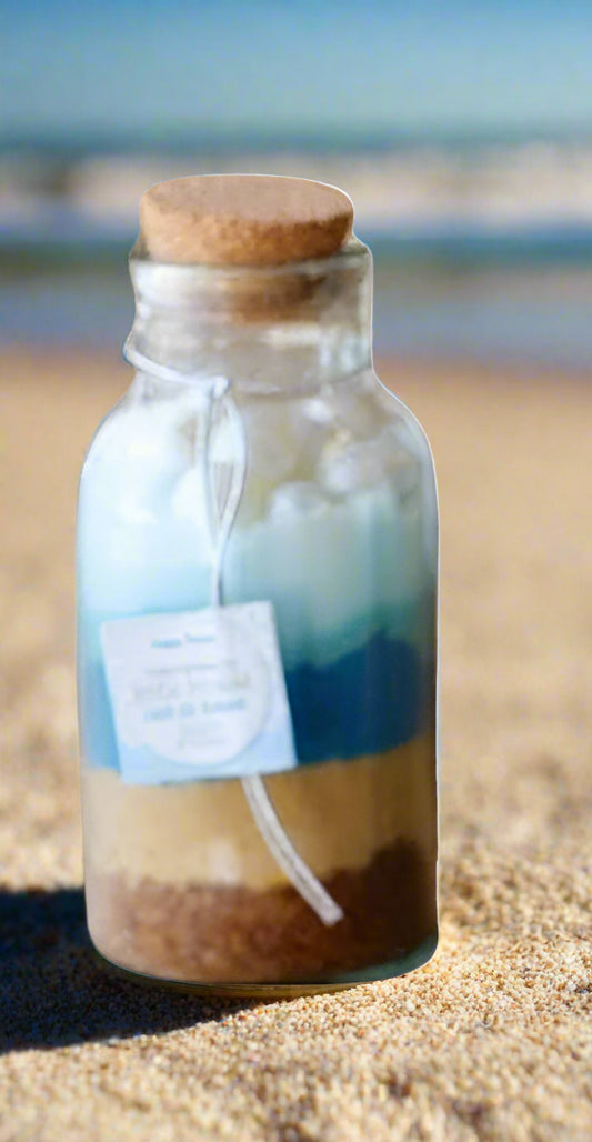 Ocean Bath Salts Handmade Buble bubbly vegan luxurious fun - Florida Soap Candle