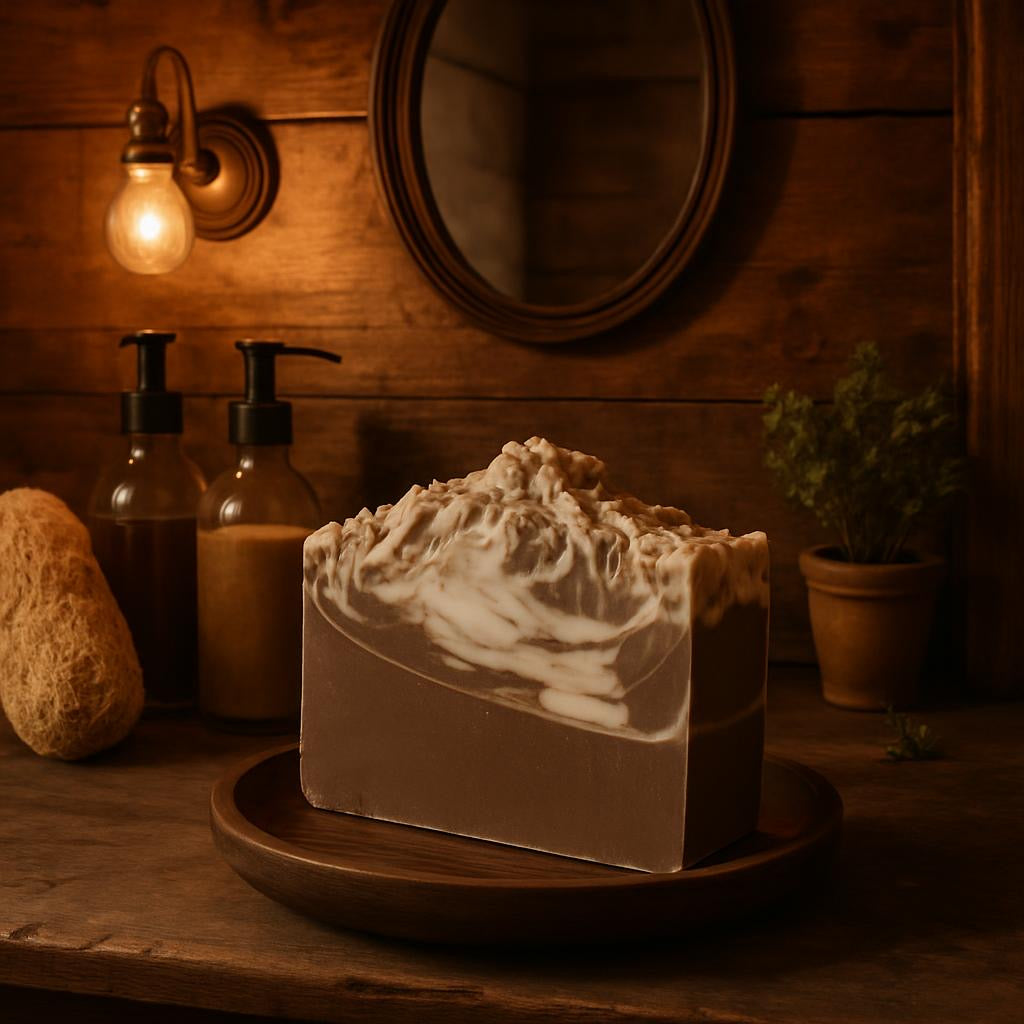 Set of Four soaps. Cappuccino Bar Soap, cold process, natural vegan Natural Vegan handmade homemade bar soaps (cappuccino)
