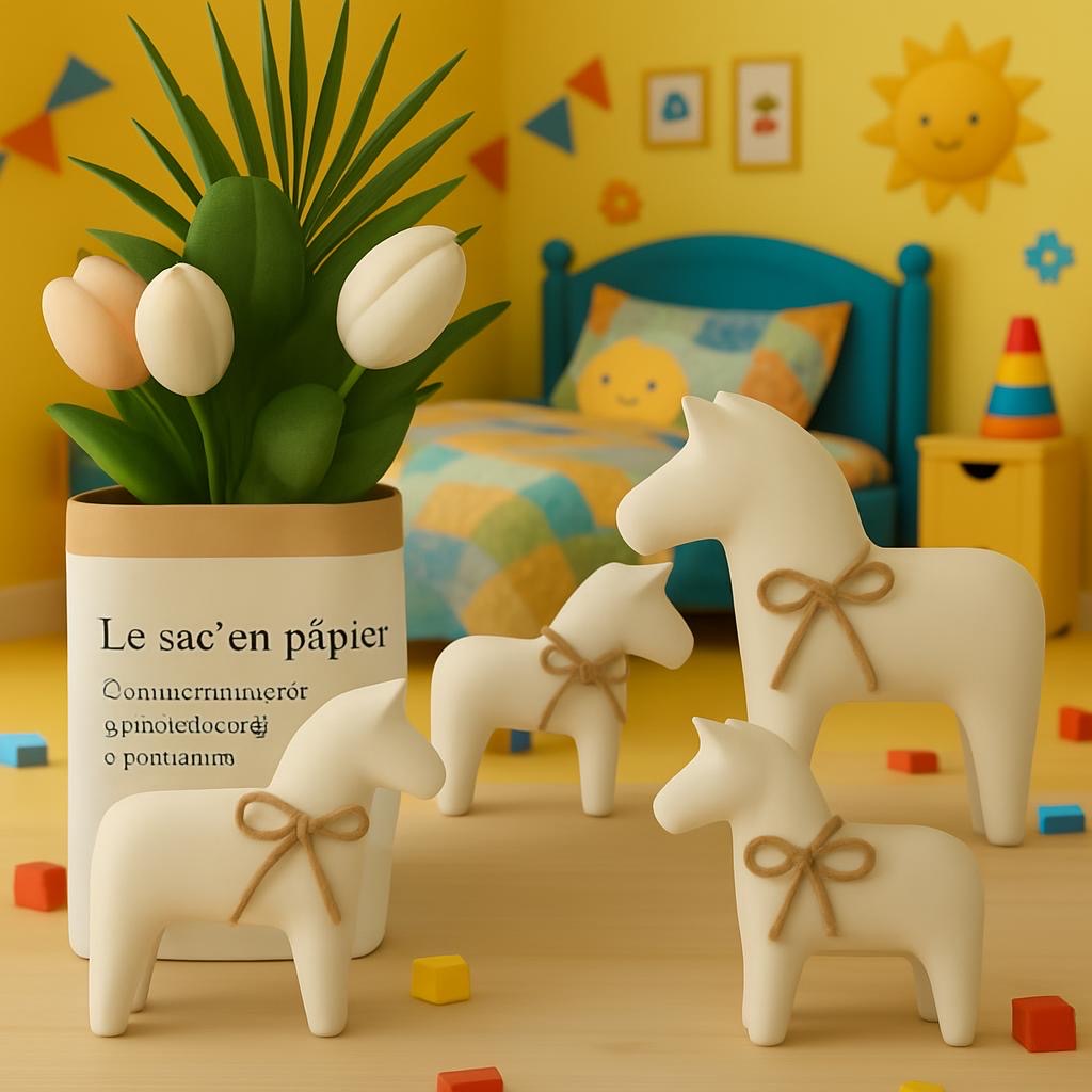 Three concrete eco resin horses/ponies shaped big, medium and small