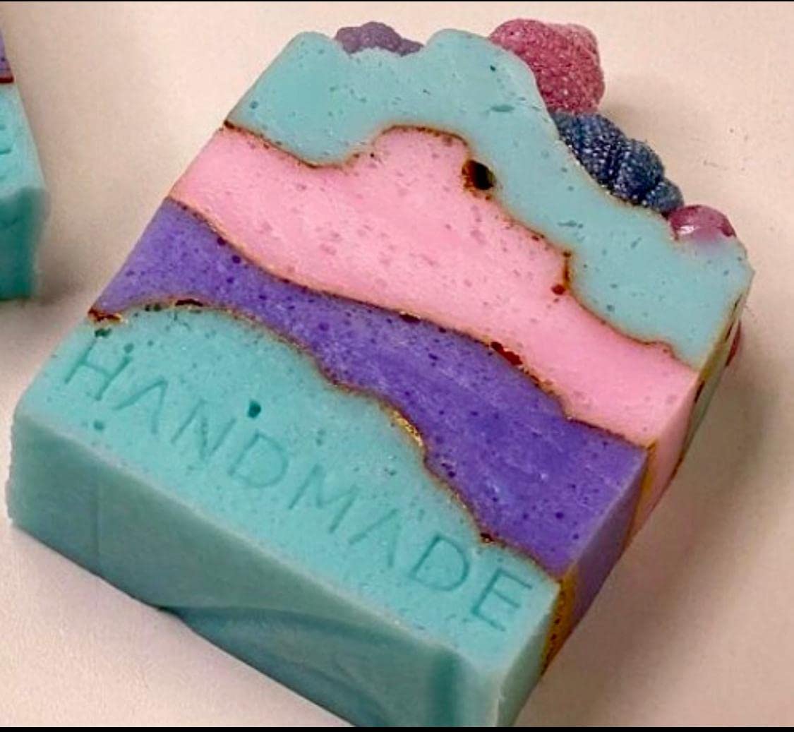 Four Mermaid Home Soaps cold process handmade seashell fun princess - Florida Soap Candle
