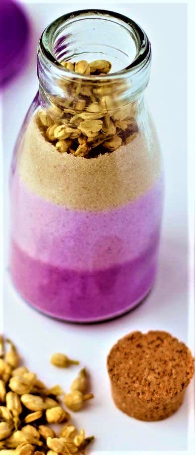 Lavender and Jasmine Bath Salts Soak Organic with dried lavender and jasmine Handmade Buble bubbly vegan luxurious fun - Florida Soap Candle