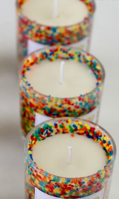Birthday Soy Candle natural zero waste paraffin free eco cotton wick fun party