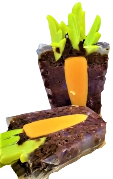 Easter Carrot Soap handmade homemade vegetable glycerin melt-and-pour gluten free vegan sulphate free food-like gift fun party kids