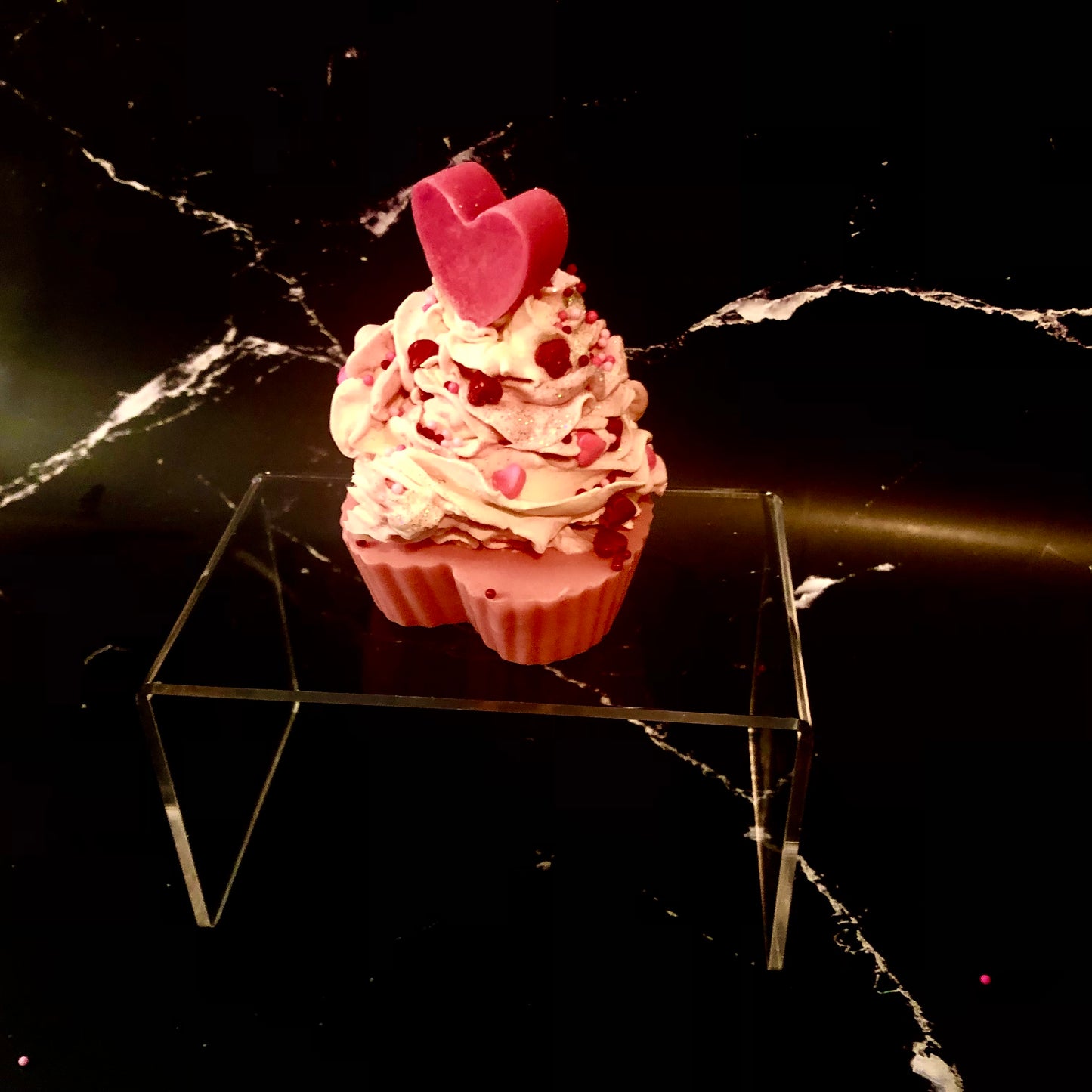 Heart Valentine's Day Cupcake Soap Handmade Fun Gift Gluten-free Sulphate -Free Handcrafted Homemade Candy Romantic Romance Girlfriend Boyfriend