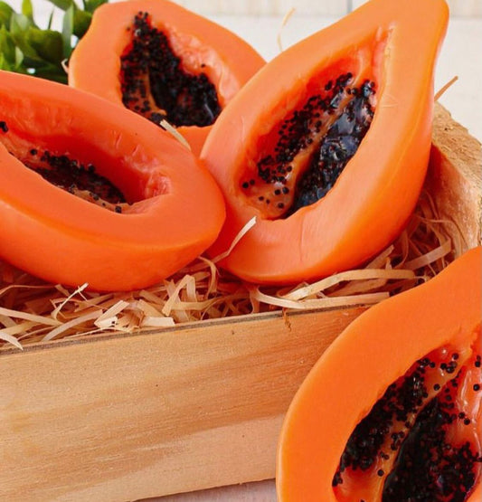 Papaya shaped Soap melt and pour glycerin vegan natural fruit-like food-like