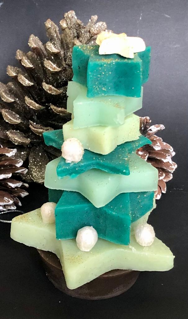Christmas Tree Soap/handmade melt and pour soap/holidays/merry christmas soap