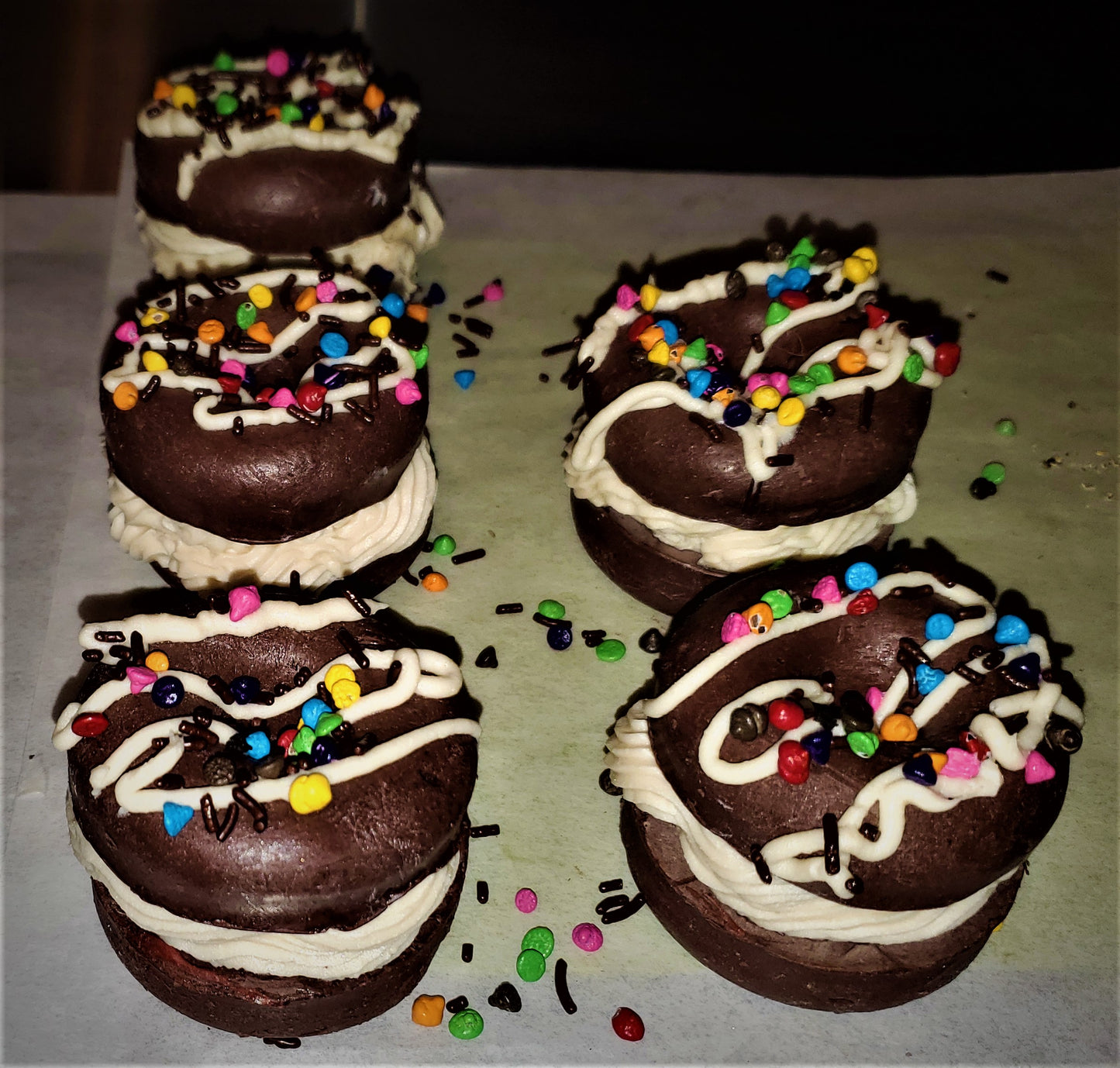 Chocolate Donuts Soap Stuffed with Whipped Cream/Bath, local,bar soap, gentle soap,artisan soap homemade soap, fun soap, handcrafted soap, gift, wedding, candy,sweet, gourgeous,beauty,luxurious