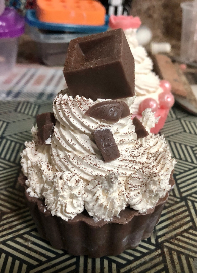 Chocolate Cupcake Soap/handmade, cold process, gift, kids, fun, food-like, candy, homemade, handcrafted soap